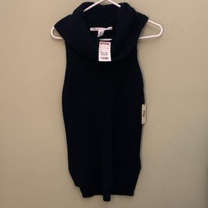 Max Studio Cowl Navy Blue Turtleneck